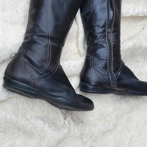 Geox soft leather Knee High zip boots 38/8 - Picture 6 of 8